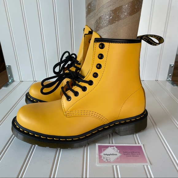 Dr. Martens Shoes - NEW! Dr. Martens 1460 Yellow Boots
